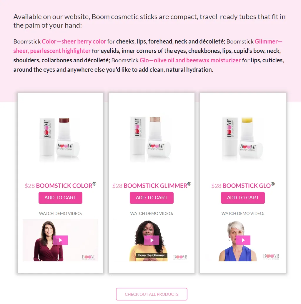 Featured products displayed below the main content of a blog post.