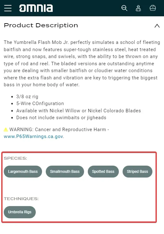 Example of attribute-based internal linking.