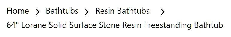 Breadcrumbs implementation on Magnus Home Products