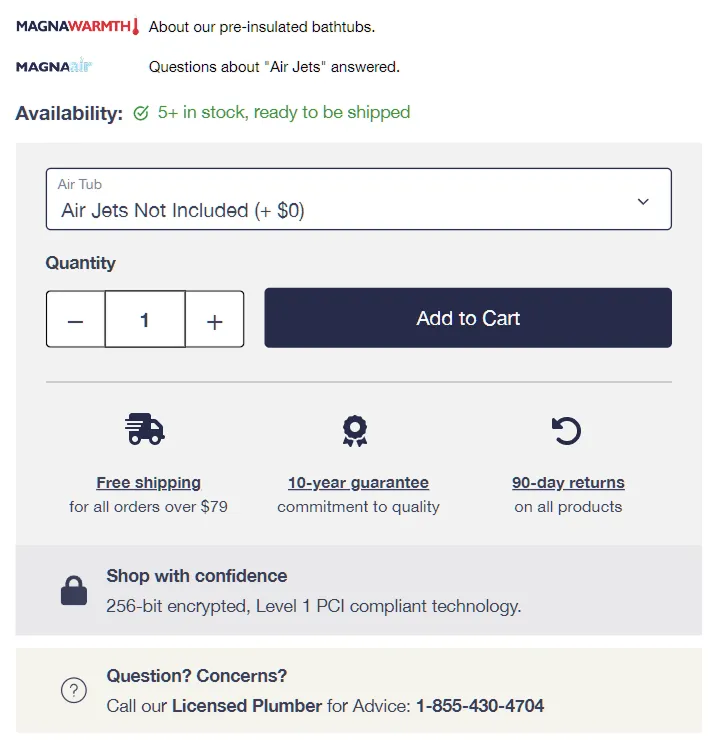 Magnus Home Products product page after optimisation