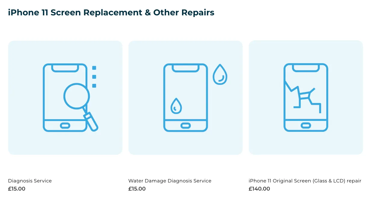 Example of H1 optimization for Square Repair page