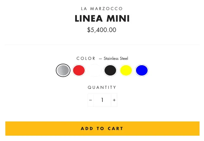 Example of styling a product name with the brand name above